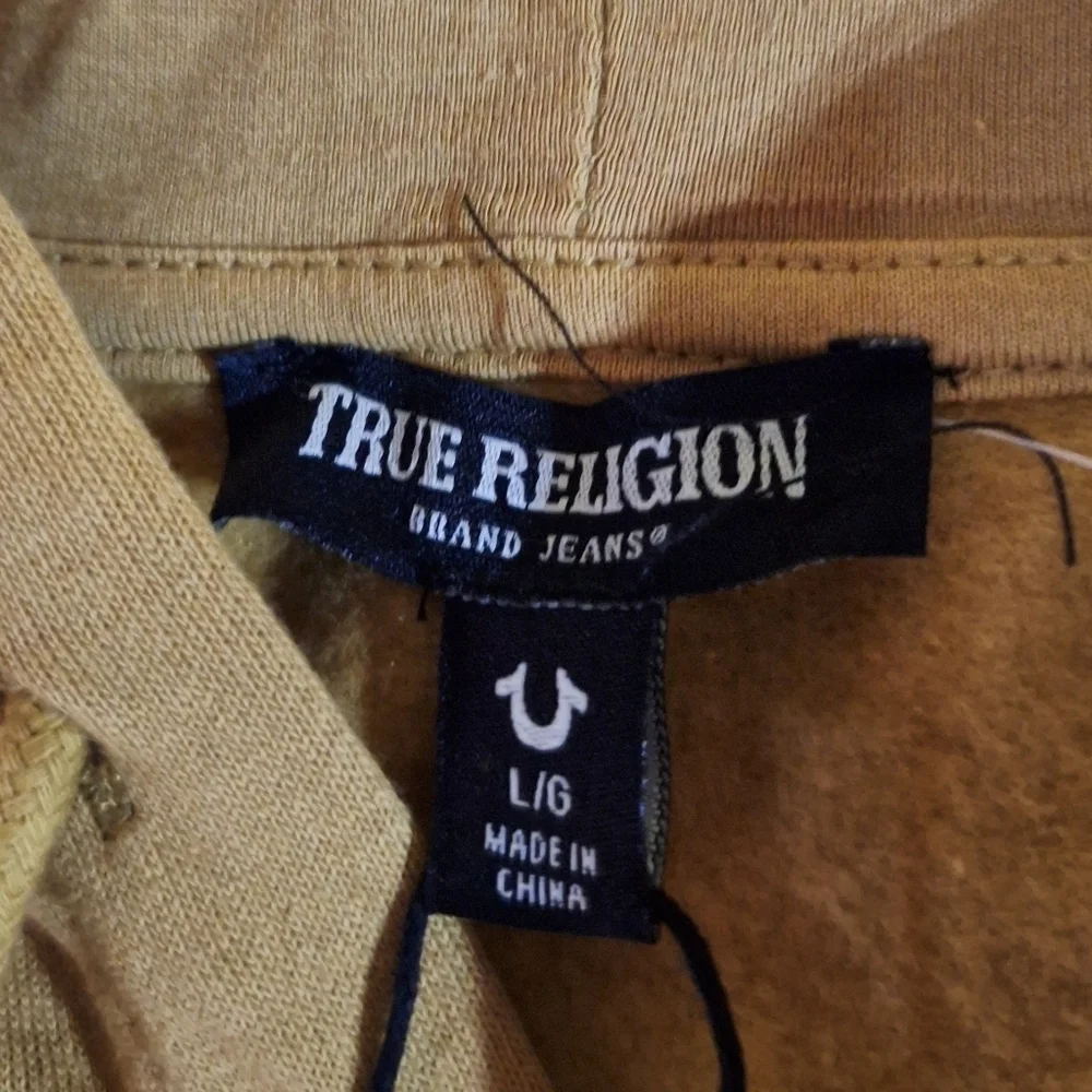 TRUE RELIGION NWT Premium Arch Buddha Full Zip Fleece Hoodie Jacket